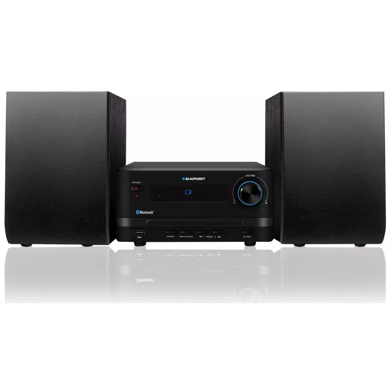 Home Audio Mikro-System BLAUPUNKT MS14BT — CD/MP3-Player, Bluetooth, USB, FM RDS, 15 W RMS, schwarz