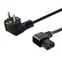 Netzkabel SAVIO CL-115 IEC C13 auf Stecker, 1,2 m, schwarz