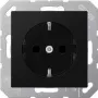 Steckdose Typ F Jung A 1520 BFKI SWM — 250 V, 16 A, Thermoplast, 55×55 mm, schwarz/graphit