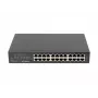 Unmanaged Switch LANBERG RSGE-24 — 24× Gigabit Ethernet 1U, rack-montierbar, schwarz