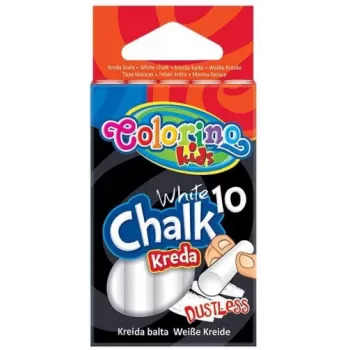 Colorino Kids staubfreie Kreide weiß 10 Stück