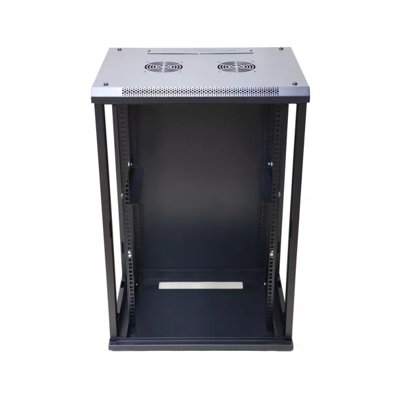 Wandmontiertes Rack Extralink Rackmount-Schrank 18U 600x600 Schwarz Schlüsselschloss