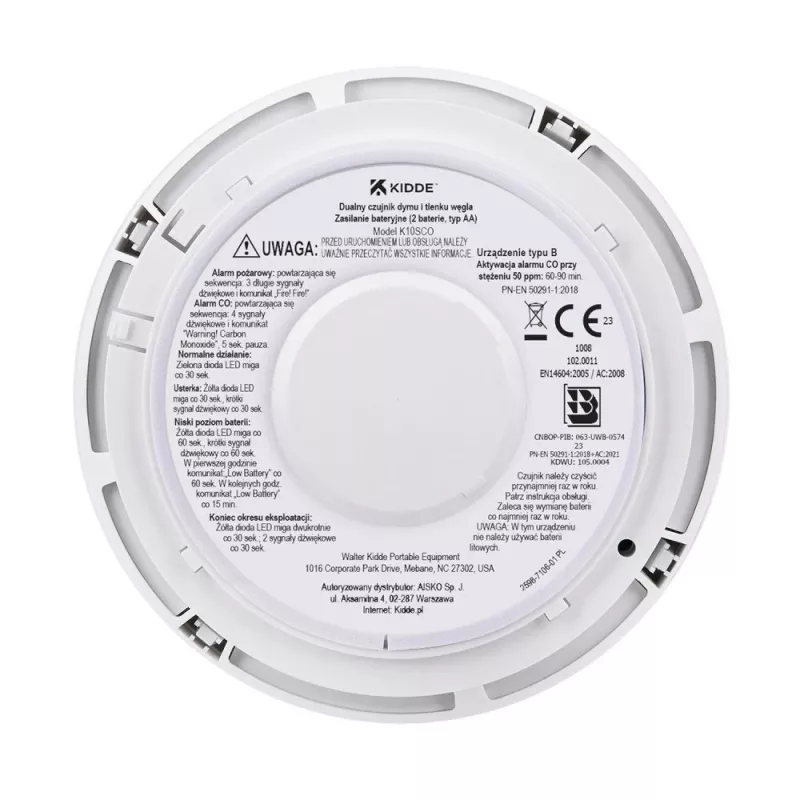 Dualer Rauch- und Kohlenmonoxidmelder K10SCO