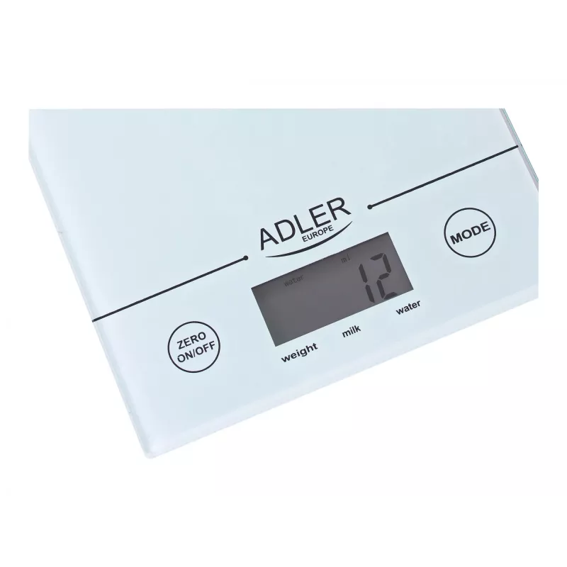 Adler AD 3138 w Küchenwaage Elektronische Küchenwaage Weiß Tischplatte Quadratisch