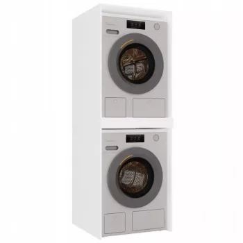 top e shop POLA TWIN Wäscheraumschrank für Waschmaschine und Trockner – Weiß