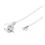 Wentronic Goobay Netzkabel eckig für die Selbstmontage, 1,5 m, Weiß - Typ F (Typ F, CEE 7/7) > lose Kabelenden (93977)