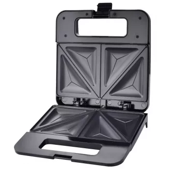 Sandwichmaker ESPERANZA PARMIGIANO 1000 W – 4 Sandwiches, schwarz, antihaftbeschichtete Platten