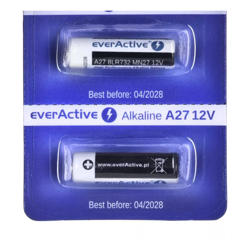 Wiederaufladbarer Batteriesatz everActive 27A5BL, alkalisch 12 V, zylindrisch, 5 Stück, 27,3 × 7,62 mm
