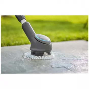 GARDENA Scheibenbürste Soft, für akkubetriebenen Multireiniger AquaBrush, Waschbürste (grau/türkis)