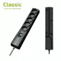 Überspannungsschutz-Steckdosenleiste EVER CLASSIC, 5x Typ-E-Steckdosen, 250 V, 1,5 m Kabel, 175 J, mit Schalter