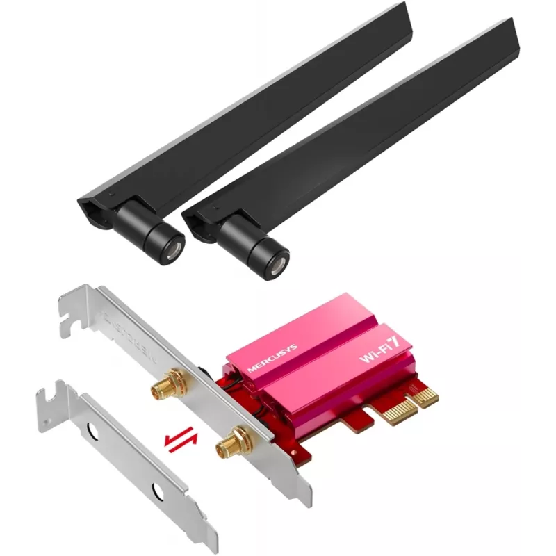 PCIe Tri-Band WiFi 7 Adapter MERCUSYS MA47BE — Hochgeschwindigkeits-WLAN-Konnektivität