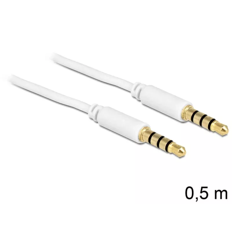 Audiokabel 3,5mm DeLOCK 83439 0,5m Weiß