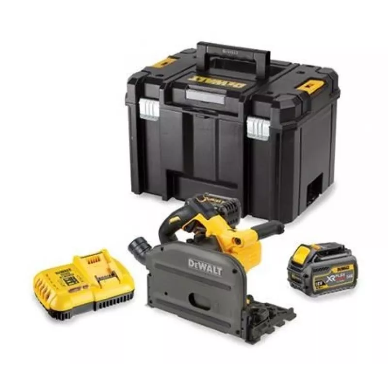 DEWALT DCS520T2 Handkreissäge 54V 2x XR FLEXVOLT 6Ah TSTAK Schwarz, Gelb