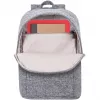 RIVACASE Anvik 15.6 Laptop-Rucksack, 15L, grau, wasserdichtes Gewebe, Fächer für 10.5 Tablet, Smartphone, Dokumente, Zubehör, Flasche