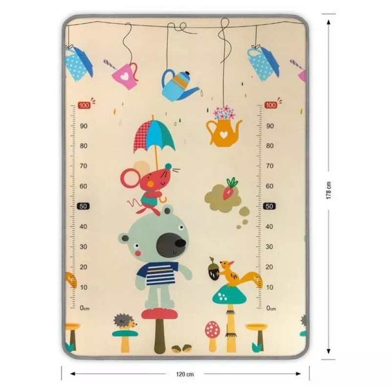 Play Foam Mat milly mally Modell 4688 — gerollte Schaumstoff-Spielmatte mit Bären- und Wal-Druck