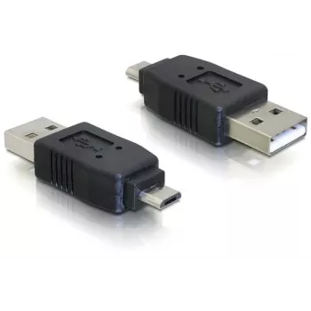 Adapter USB Micro-B-Stecker auf USB 2.0 A-Stecker DeLOCK 65036 Schwarz