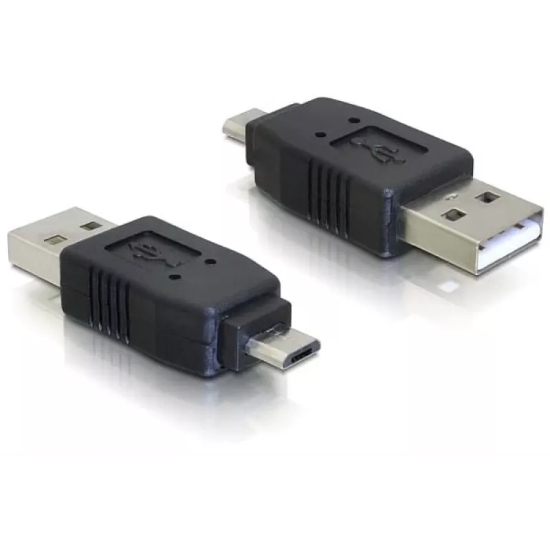 Adapter USB Micro-B-Stecker auf USB 2.0 A-Stecker DeLOCK 65036 Schwarz