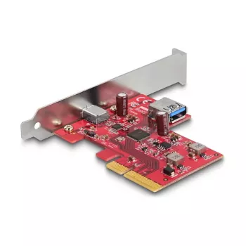 DeLOCK PCI Express x4-Karte USB 10 Gbps Type-C Type-A Low Profile
