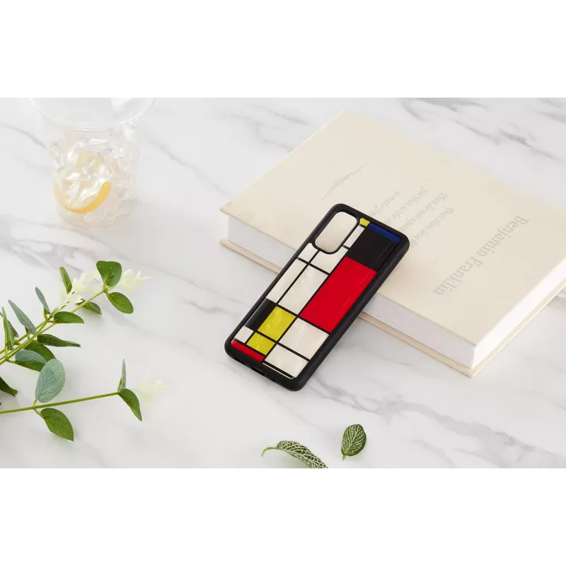 Schutzhülle iKins für Samsung Galaxy S20, Schwarz Mondrian Design