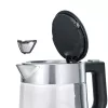 Severin WK 3468 Wasserkocher 1 L 2200 W Schwarz, Edelstahl, Transparent