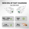 USB-C/A-Netzladegerät YENKEE YAC G38 20W 3A Power Delivery (USB‑C und USB‑A)