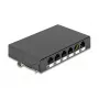 DELOCK Blank Panel 6-Port für Keystone RJ‑Module, schwarz, Metall, für Tisch-/Wand-/Hutschienenmontage