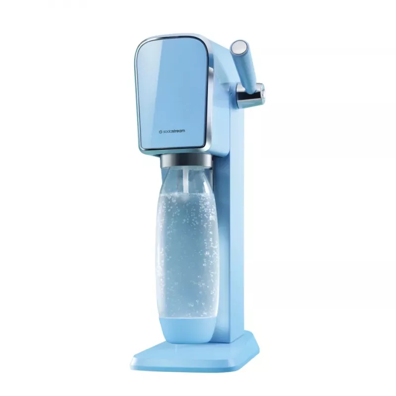 Sodabereiter SODASTREAM Art Blue Steel — 1 L Kunststoffflasche, 60 L Karbonator, 173×245×430 mm
