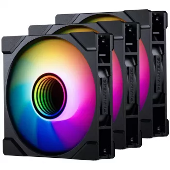 120mm PHANTEKS M25 Gen2 PWM D-RGB-Gehäuselüfter, schwarz, 3-Pin