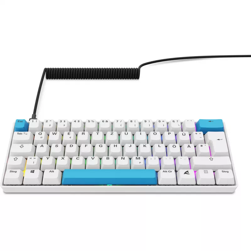 Sharkoon SGK50 S4 Tastatur Home USB QWERTZ Deutsch Weiß 60% RGB LED
