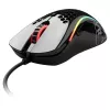 Glorious Gaming Glorious Model D Maus Glossy (Schwarz), Rechtshändig, Optisch, USB Typ-A, 12000 DPI, 1 ms, Schwarz