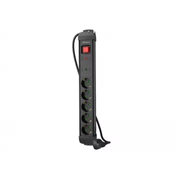 Steckdosenleiste Lanberg SP1-05F-0150-BK 1,5 m 5 AC-Anschlüsse Innenbereich Schwarz
