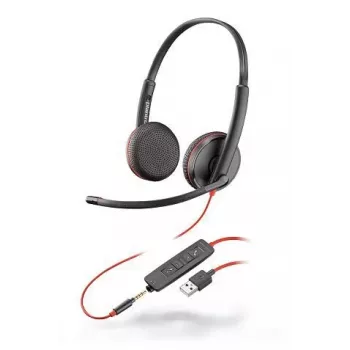 HP Poly Poly Schwarzwire C3225 USB - 3200 Series - Headset - On-Ear - Kabelgebunden - USB, 3,5 mm Klinke - Geräuschisolierung (209747-101)
