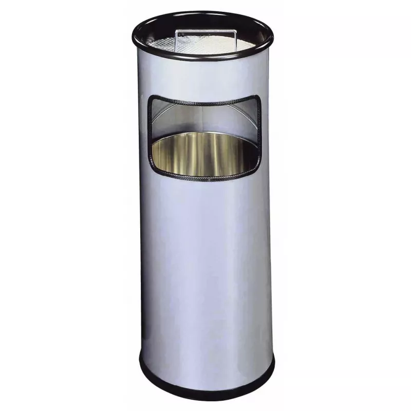 Abfalleimer Durable 333023 17 L rund Metall Silber