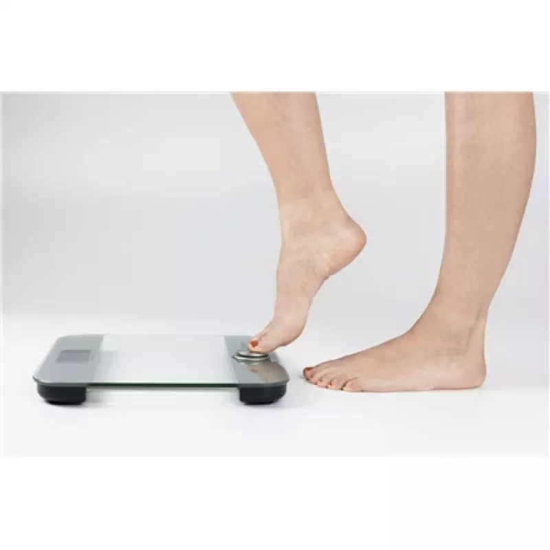 Elektronische Personenwaage Caso Body Energy Ecostyle 03416 — max. 180 kg, Genauigkeit 100 g, weiß/grau