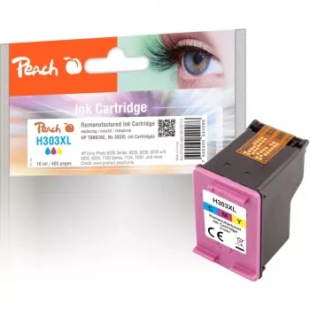 PEACH Druckkopf Farbe kompatibel mit HP 303XL (PI300-895) — Hohe (XL) Reichweite, 485 Seiten, Einzelpack