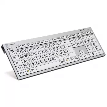 Tastatur Logickeyboard LKB-LPRNTBW-AJPU-DE Office USB QWERTZ Deutsch Mehrfarbig