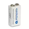 Rechargeable battery everActive 6F22/9V Li-ion 550 mAh with USB TYPE C