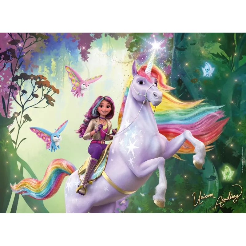 Ravensburger Puzzle XXL 100 Teile – Unicorn Academy – großformatiges Kinderpuzzle