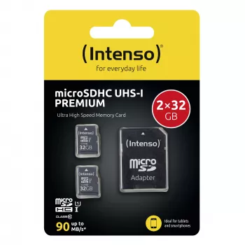 Flash-Speicher Intenso 32GB UHS-I microSDHC Doppelpack