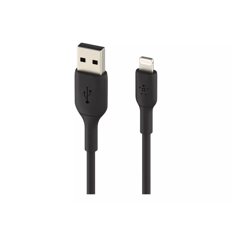 BELKIN PVC USB-KABEL USB-A - LIGHTNING, 1M, SCHWARZ