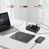 Steckdosenleiste MACLEAN MCE392 B — 4 Steckdosen, 3×USB, 110–240V, 2,1A, 2500W, 1,5 m Kabel, schwarz