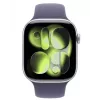 Apple Watch Series 11 GPS + Cellular 42mm Silber Aluminiumgehäuse mit Purple Fog Sportarmband - M/L