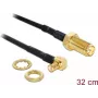 Koaxialkabel DeLOCK 88472 0,32 m MMCX RP-SMA Gold Schwarz