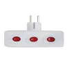 Stromverteiler ESPERANZA ELK307W — 3-fach geschalteter Innenadapter, Stecker Typ E, 220–240 V, 16 A, 3680 W, weiß