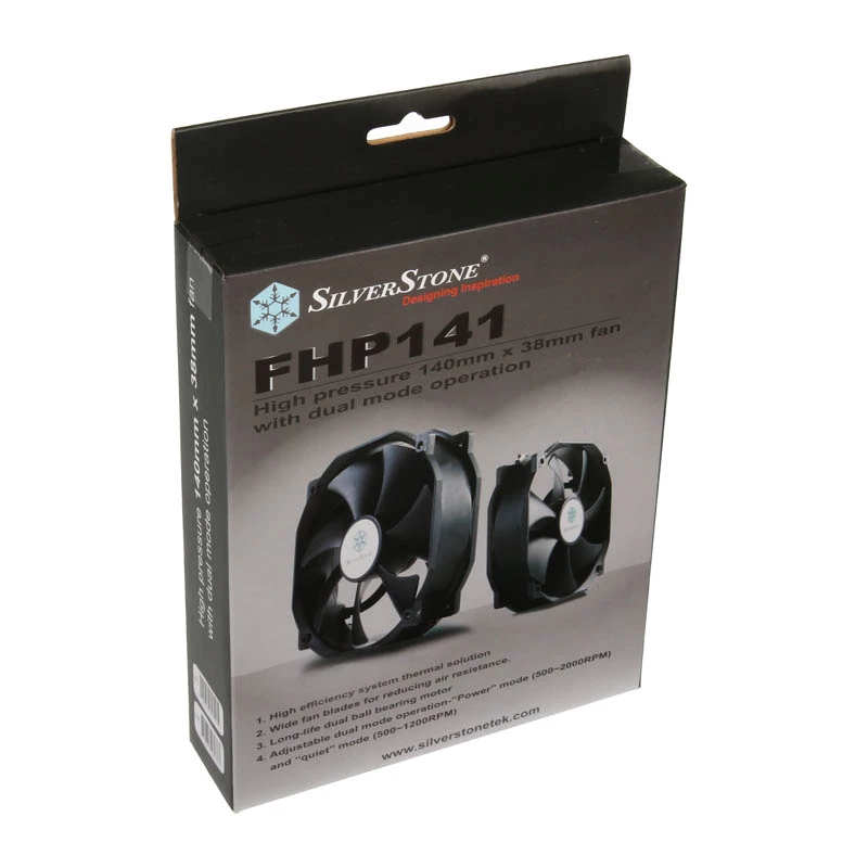 SILVERSTONE 140-mm-Lüfter SST-FHP141 v2.0 — 140 mm PWM Gehäuse-/Kühlerlüfter, schwarz