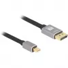 Delock - DisplayPort-Kabel - Mini DisplayPort (M) auf DisplayPort (M) - DisplayPort 1.4 - 3,0 m - Unterstützt 8K 60 Hz - Schwarz, Grau (81093)