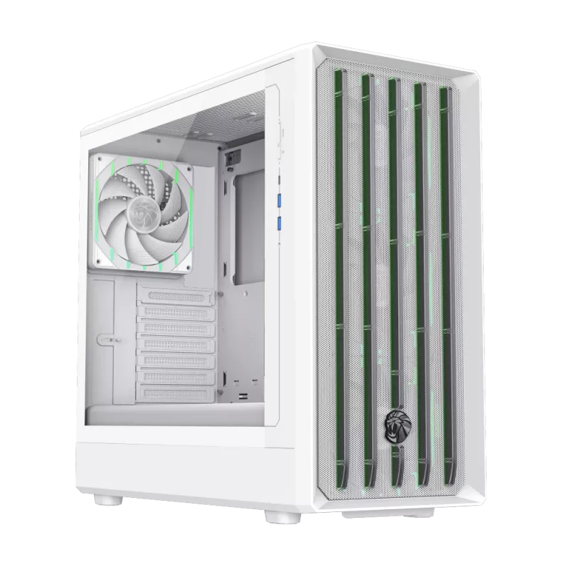 Gamemax Gehäuse | CLAW 460 WH | Weiß | Mid-Tower | Netzteil nicht enthalten