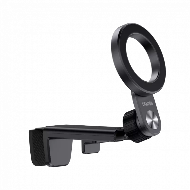 CANYON Magnetische Reisehalterung OnGrip 11 — magnetische Clip-Halterung, Schwarz, kompakte Reise-Handyhalterung
