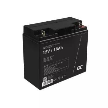 Wiederaufladbare versiegelte Blei-Säure-Batterie Grün Cell AGM09 12 V 18000 mAh, Schwarz, 167×77×181 mm, 4,8 kg