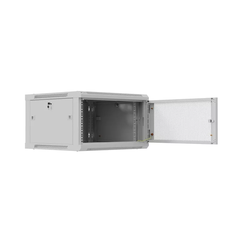 Rack-Schrank 19 inch 6U 600x600 grau perforiert